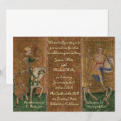 Renaissance Lady en Knight Wedding Kaart (Voorkant / Achterkant)
