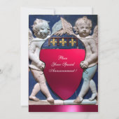 RENAISSANCE LITTLE ANGELS RED RUBY MONOGRAM KAART (Achterkant)