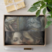 Renaissance Lovers Passionate Kiss Decoupage Tissuepapier (Geschenk)