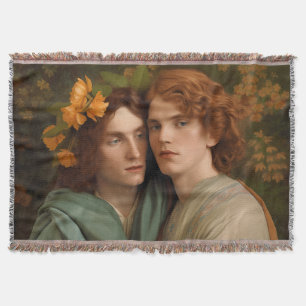 Renaissance Male Couple Throw Blanket Deken