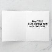 RENAISSANCE MAN CAT OVERGEPASTE BIRTHDAAGKAARTEN KAART (Binnen)