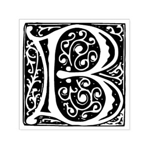 Renaissance Medieval Letter B Monogram Zelfinktende Stempel
