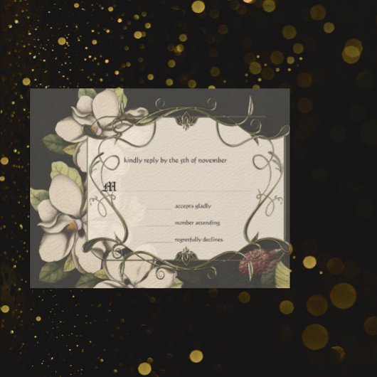 Renaissance médiévale Magnolia Mariage RSVP