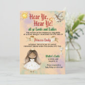 Renaissance médiévale Princesse Invitation d'anniv (Debout devant)