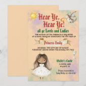 Renaissance médiévale Princesse Invitation d'anniv (Devant / Derrière)