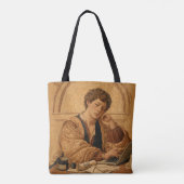 Renaissance Merchant met Laptop Canvas tas (Achterkant)