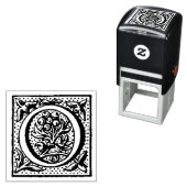 Renaissance Middeleeuwse brief O Monogram Zelfinktende Stempel (In situ)