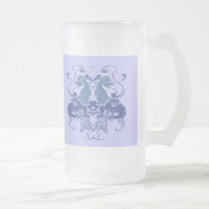 Renaissance Middeleeuwse Vintage Leeuwen Matglas Bierpul