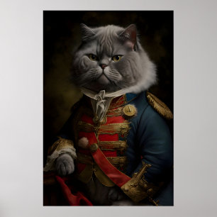 Renaissance Militaire Kat Kunstprint Whimsisch Poster