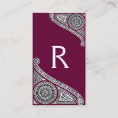 RENAISSANCE Monogram 1 rood Visitekaartje (Achterkant)