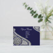 RENAISSANCE Monogram 2 donkerblauw Visitekaartje (Staand voorkant)