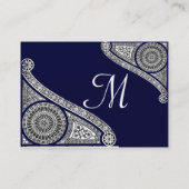 RENAISSANCE Monogram 2 donkerblauw Visitekaartje (Achterkant)