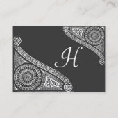 RENAISSANCE Monogram 2 donkergrijs Visitekaartje (Achterkant)