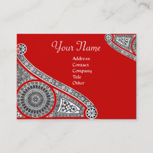 RENAISSANCE MONOGRAM 2 red Visitekaartje