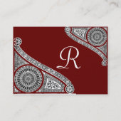 RENAISSANCE MONOGRAM 2 red Visitekaartje (Achterkant)