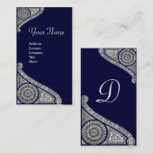 RENAISSANCE MONOGRAM 4 dark blue Visitekaartje (Voorkant / Achterkant)