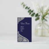 RENAISSANCE MONOGRAM 4 dark blue Visitekaartje (Staand voorkant)