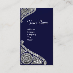RENAISSANCE MONOGRAM 4 donkerblauw Visitekaartje
