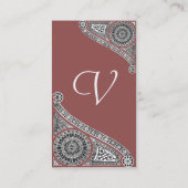 RENAISSANCE MONOGRAM 4 Marsala Red Visitekaartje (Achterkant)