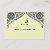 RENAISSANCE MONOGRAM, goudmetaalpapier Visitekaartje (Achterkant)