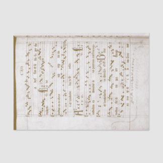 Renaissance Music met handgeschreven notitie onder Tissuepapier