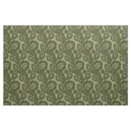 Renaissance Oblique Floral, Olive Green Stof