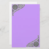 RENAISSANCE ,paars Briefpapier (Voorkant / Achterkant)