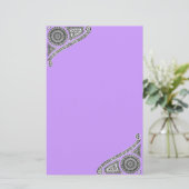 RENAISSANCE ,paars Briefpapier (Staand voorkant)