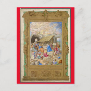 RENAISSANCE PEINTURE DE LA NATIVITÉ COMME CARTE DE