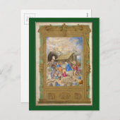 RENAISSANCE PEINTURE DE LA NATIVITÉ COMME CARTE DE (Devant / Derrière)