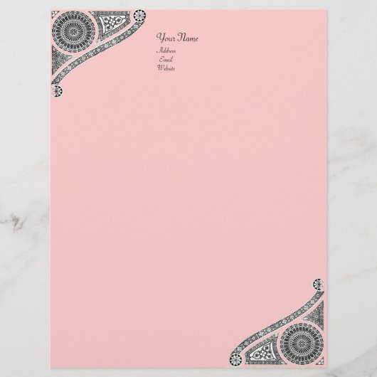 RENAISSANCE, roze Briefhoofd Sjabloon (Voorkant)