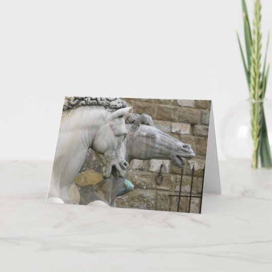 Renaissance ruiterstandbeeld Blank Note Kaart (Voorkant)