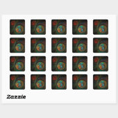 Renaissance Sticker Carré Art Abstrait (Feuille)