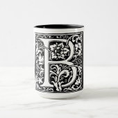 Renaissance stijl alfabet letter B op Mok (Midden)