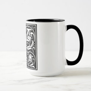 Renaissance stijl alfabet letter Y op Mok