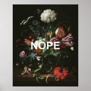 Renaissance stilleven schilderen + leuke nope teks poster