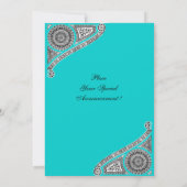 RENAISSANCE ,Teal Aqua Blauw,Turquoise Kaart (Achterkant)