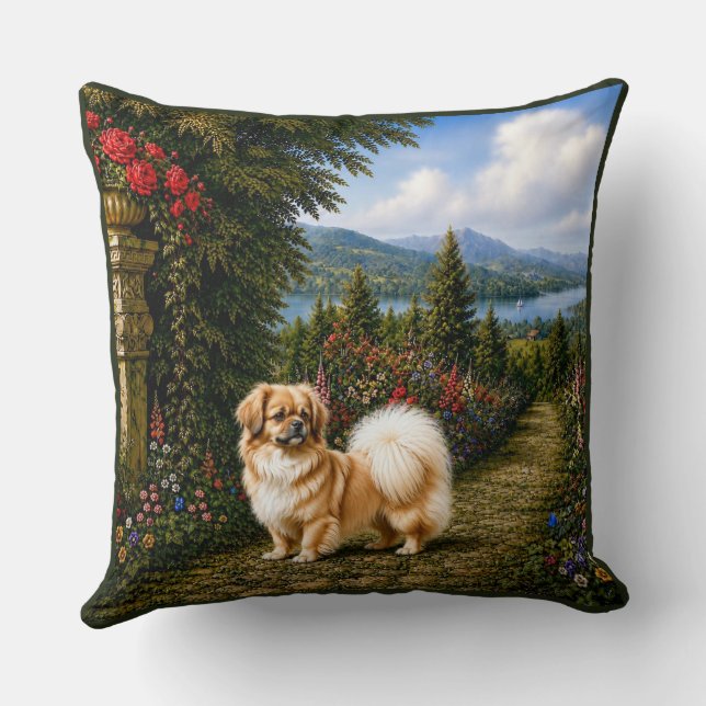 Renaissance Tibetaanse Spaniel Kussen (Achterkant)
