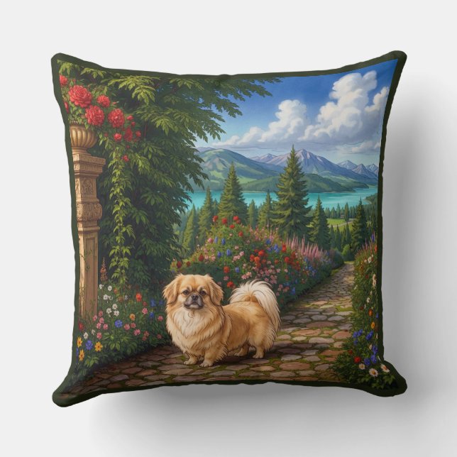 Renaissance Tibetaanse Spaniel Kussen (Achterkant)