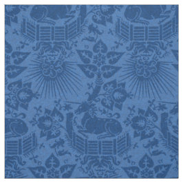 Renaissance Unicorn Garden, Sapphire Blue Stof