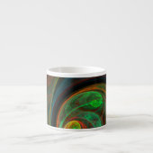 Renaissance Vert Art Abstrait Espresso Mug (Devant)