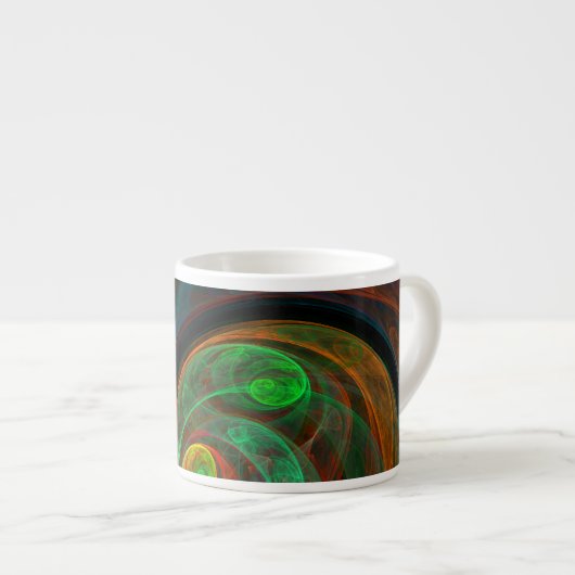 Renaissance Vert Art Abstrait Espresso Mug (Devant droit)