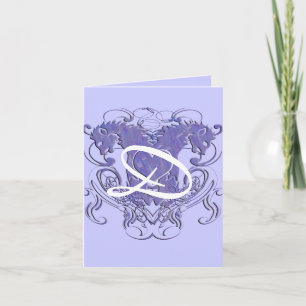 Renaissance Wedding Monogram Dank u, leeuwen Bedankkaart