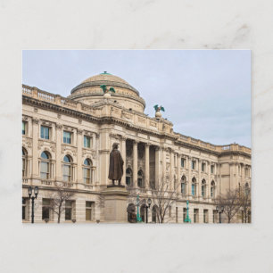 renaissancestijl openbare bibliotheek in milwaukee feestdagenkaart