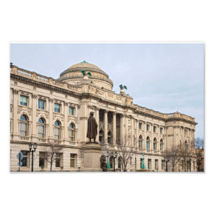 renaissancestijl openbare bibliotheek in milwaukee foto afdruk