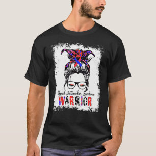 Renal Nutkraker Syndrome Warrior Blue Red Ribbon T-shirt