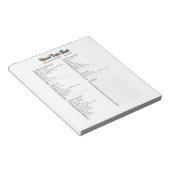 Renale diet Chef Shopping List Pad Notitieblok (Schuin)