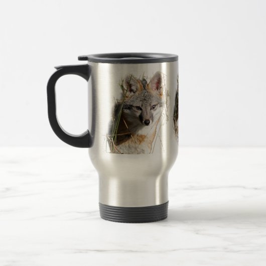 Renard 3 côtés Voyage Mug (Gauche)