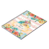 Renard adorable aquarelle fleurs délicates journal (Côté gauche)