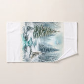 Renard arctique de Noël blanc (Serviette à main)